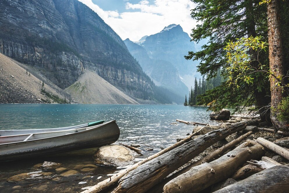 View of Lake Moraine in Banff National Park